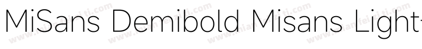 MiSans Demibold Misans Light字体转换